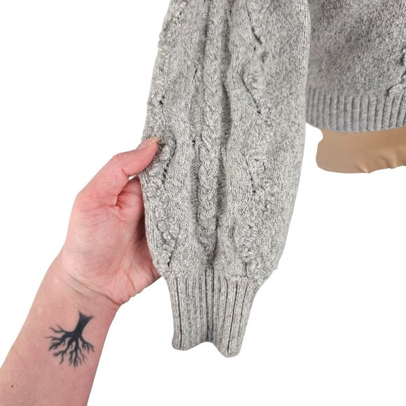 Rails Light Grey Ruffle Frill Sweater Sz S - Picture 3 of 11